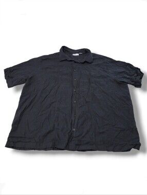 Cafe Luna Shirt Size 3XL Men's Cafe Luna Linen Blend Shirt Button Up Shirt Black